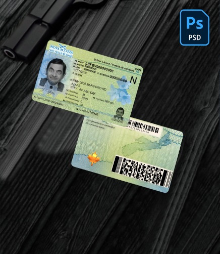 Canada Nova Scotia driving license PSD